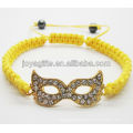 Gold eyeshade alloy with diamante woven bracelet